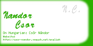 nandor csor business card